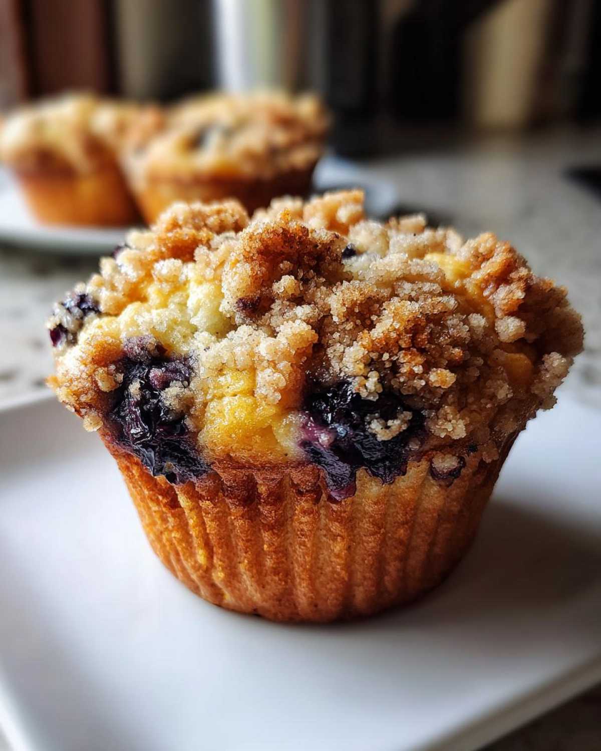 Blueberry streusel muffins - detail 2