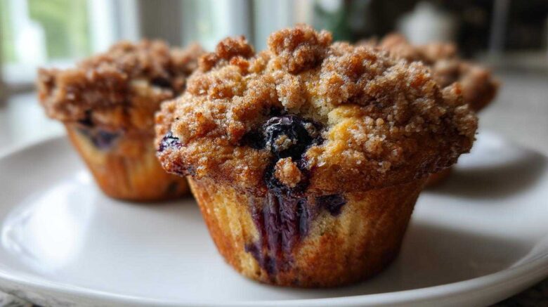 Blueberry streusel muffins