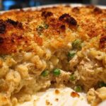 Cheesy tuna noodle casserole