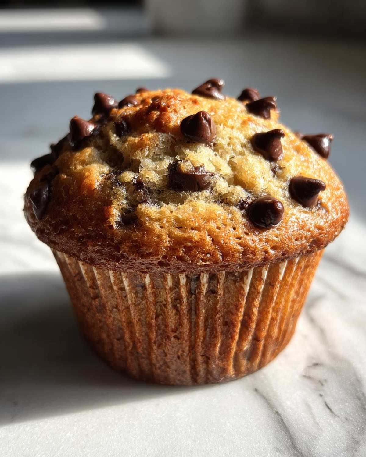 Chocolate chip banana muffins - detail 1