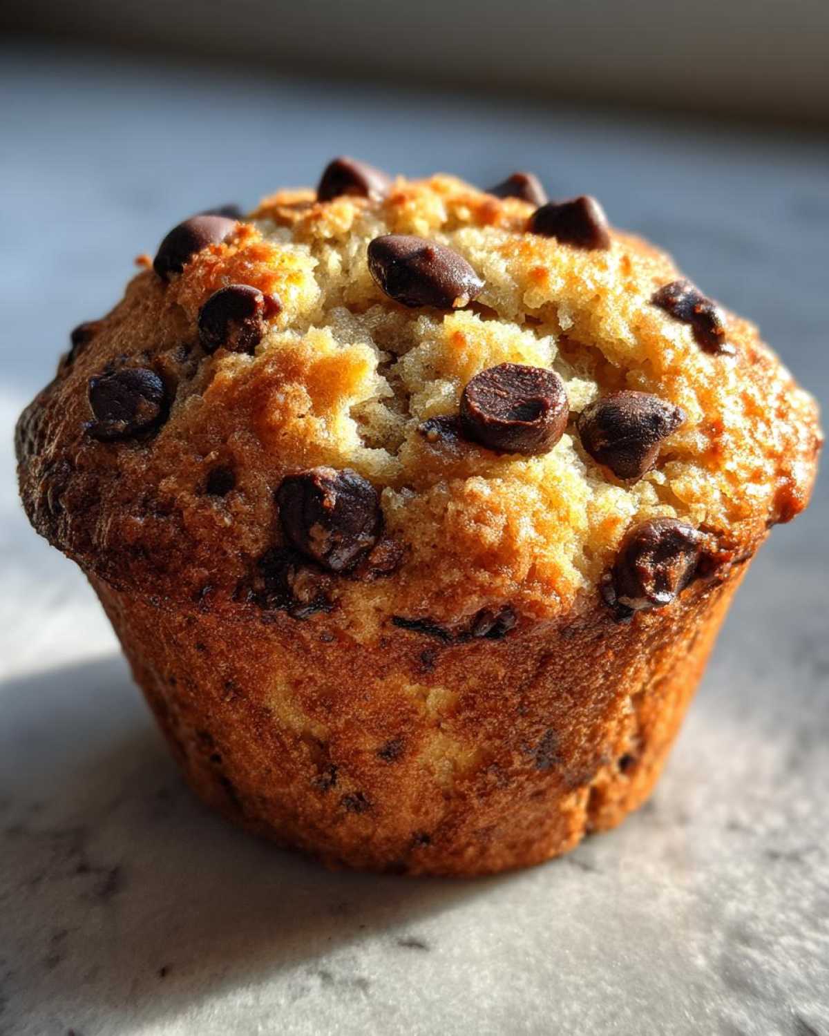 Chocolate chip banana muffins - detail 2