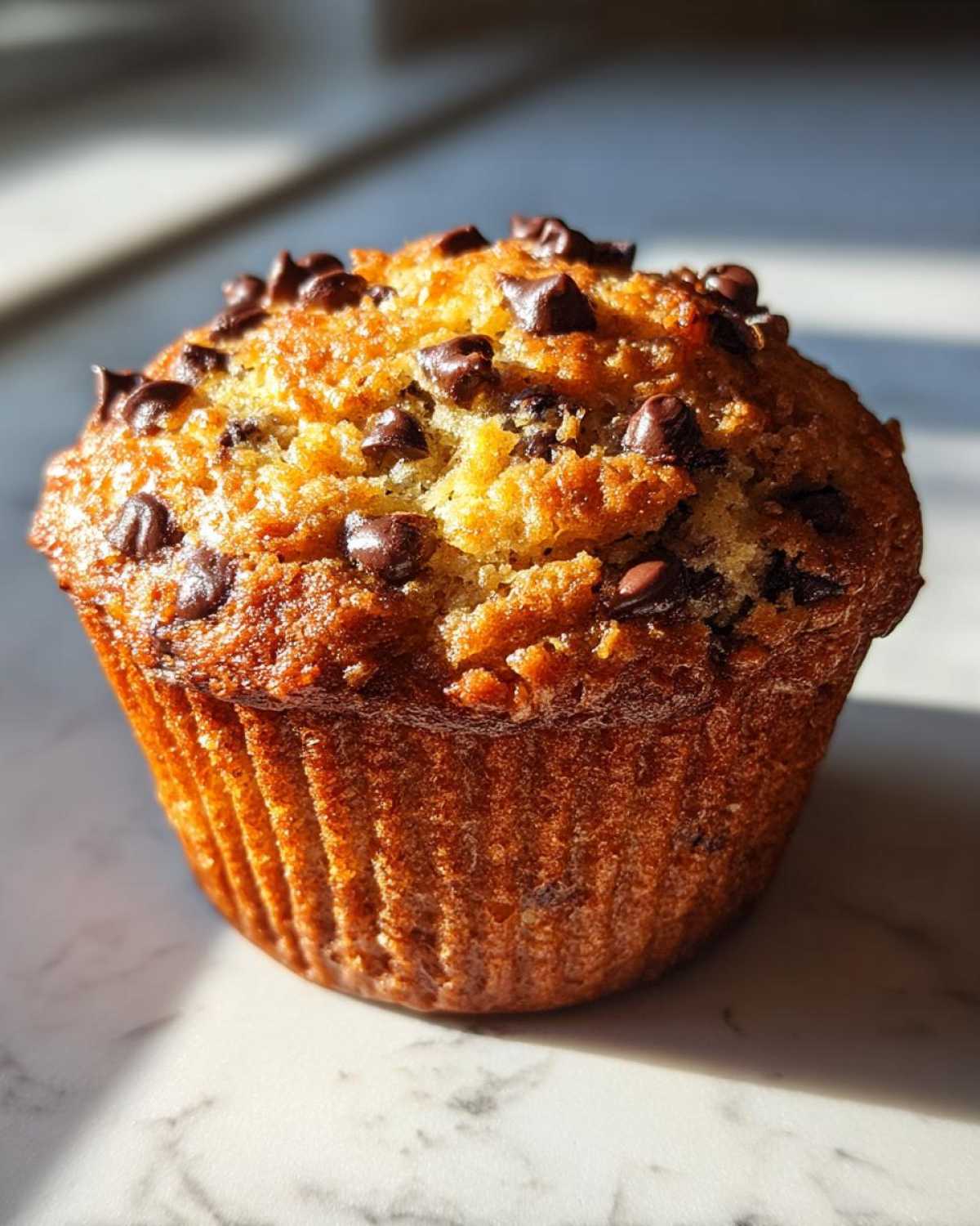Chocolate chip banana muffins - detail 3