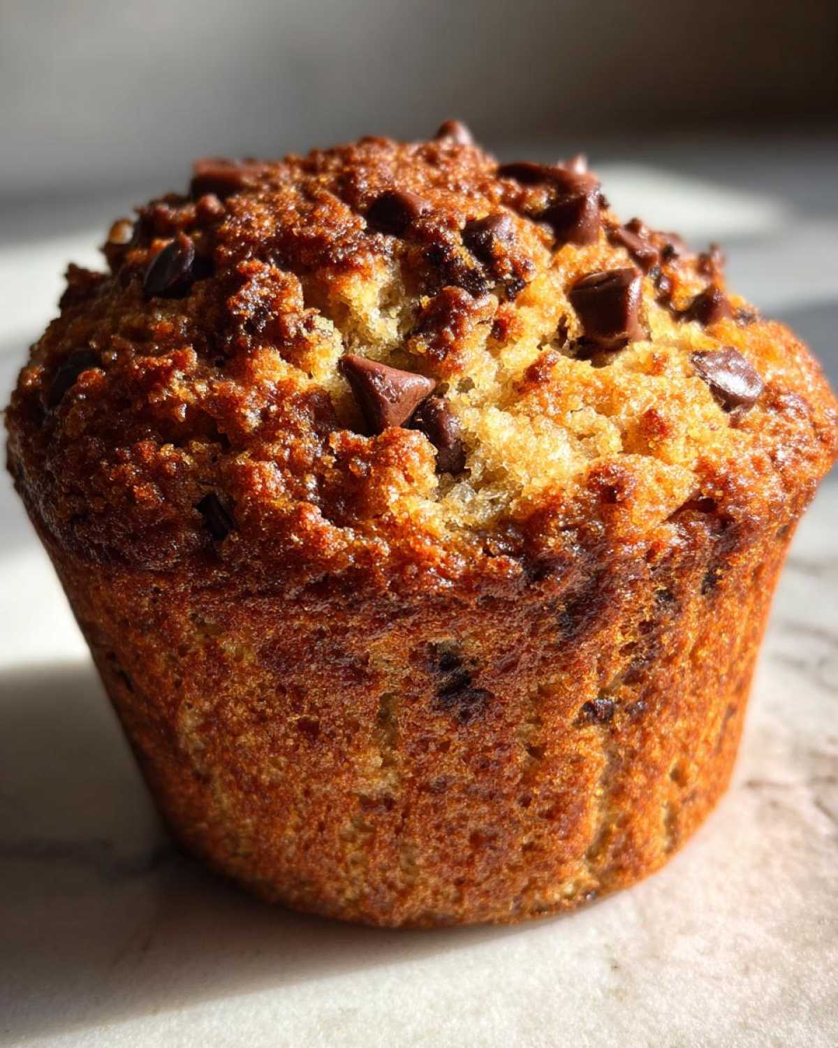 Chocolate chip banana muffins - detail 4