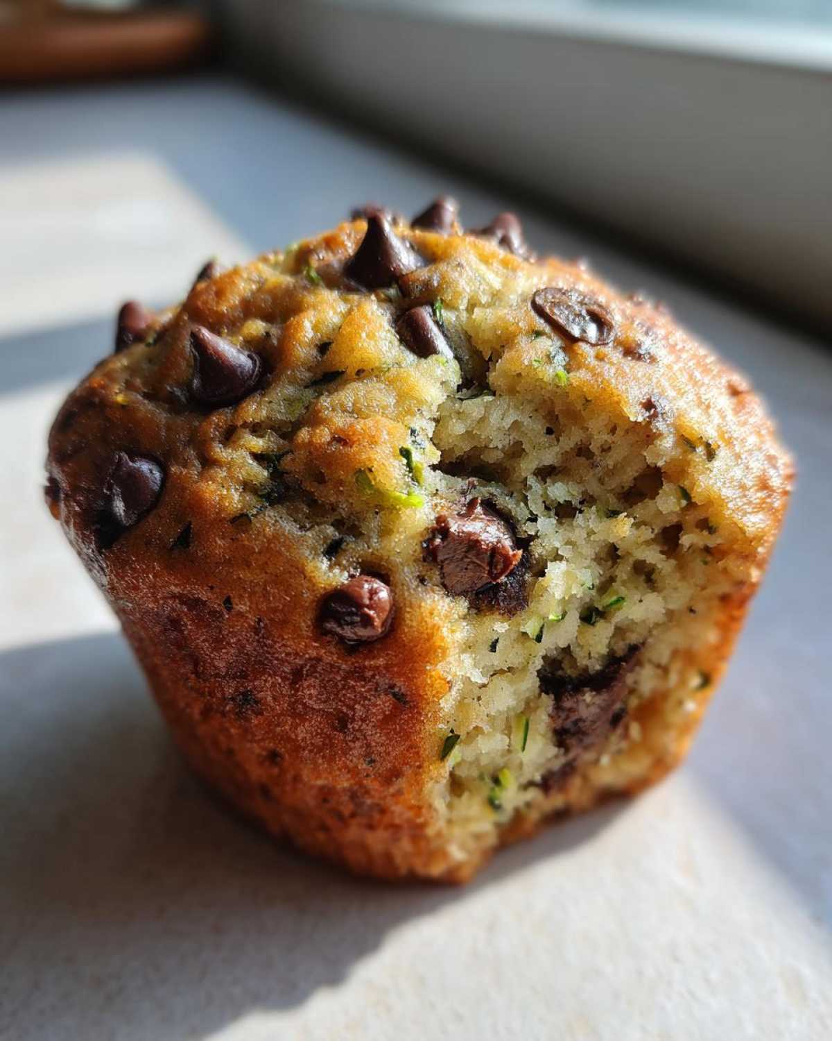 Chocolate chip zucchini muffins - detail 4