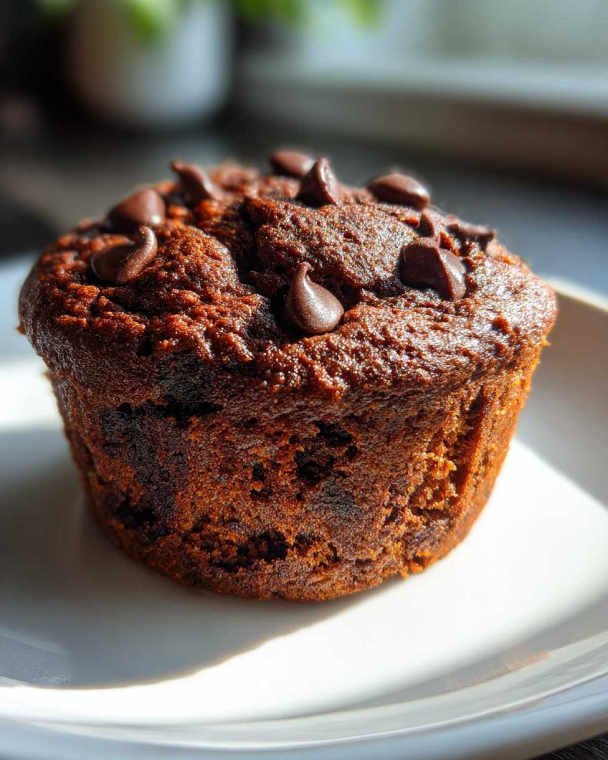 Chocolate protein muffins - detail 1