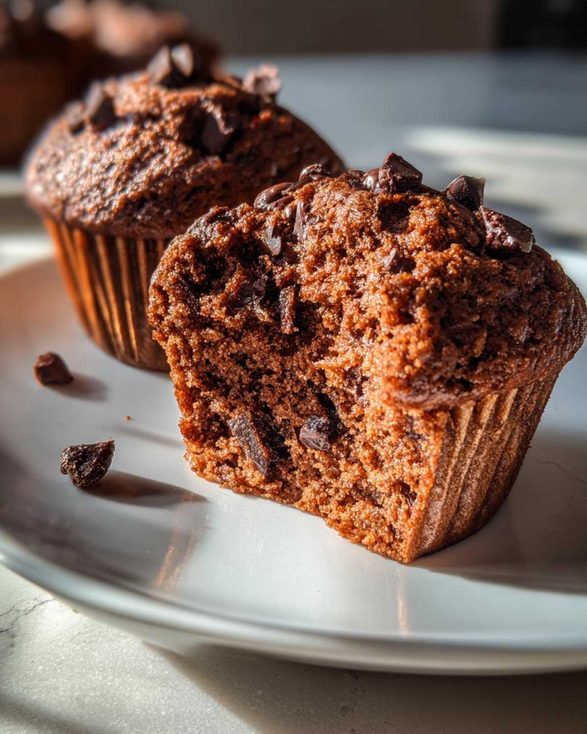 Chocolate protein muffins - detail 3