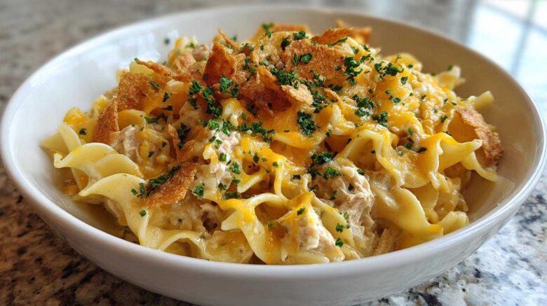 Classic tuna noodle casserole