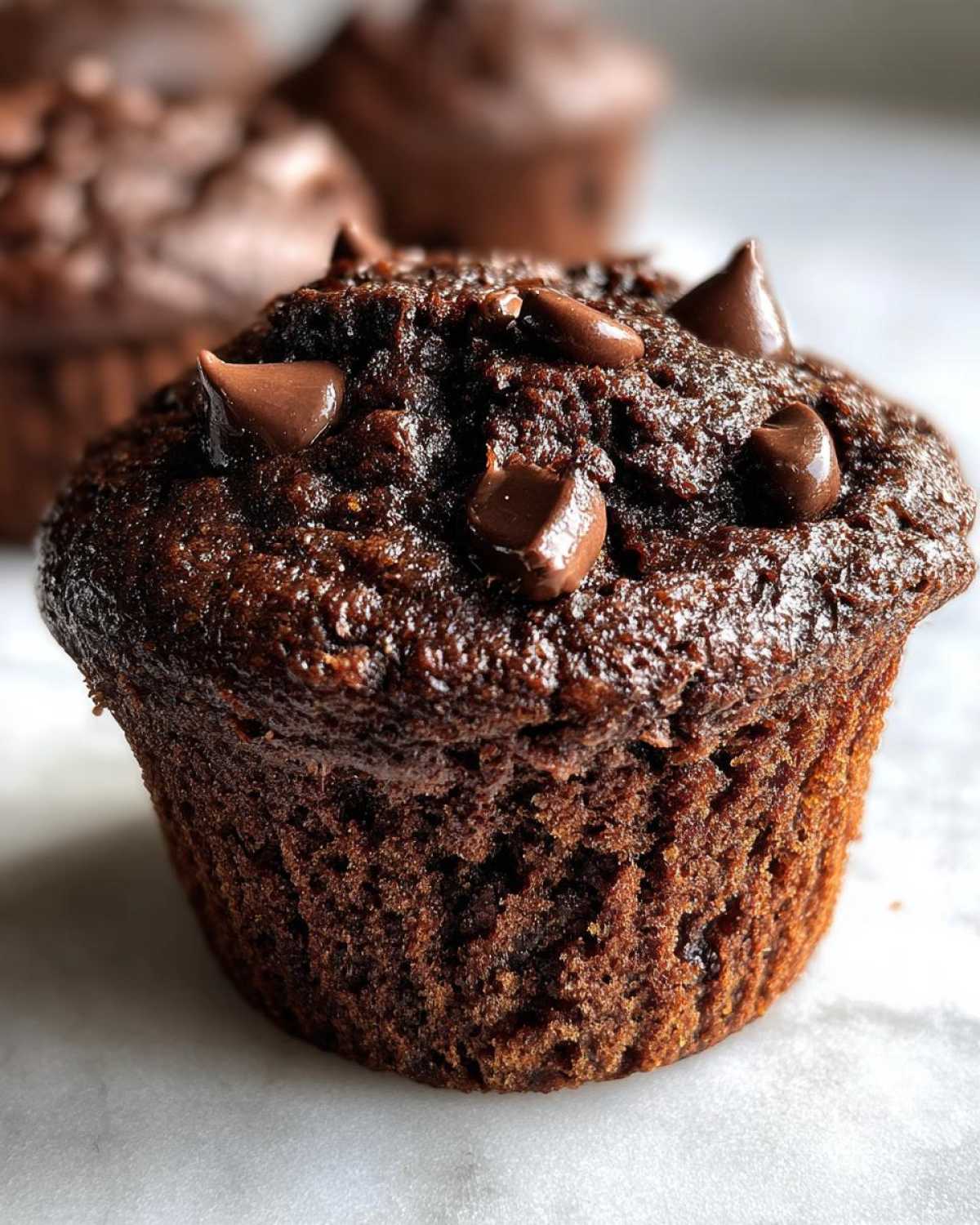 Double Chocolate Zucchini Muffins - detail 1