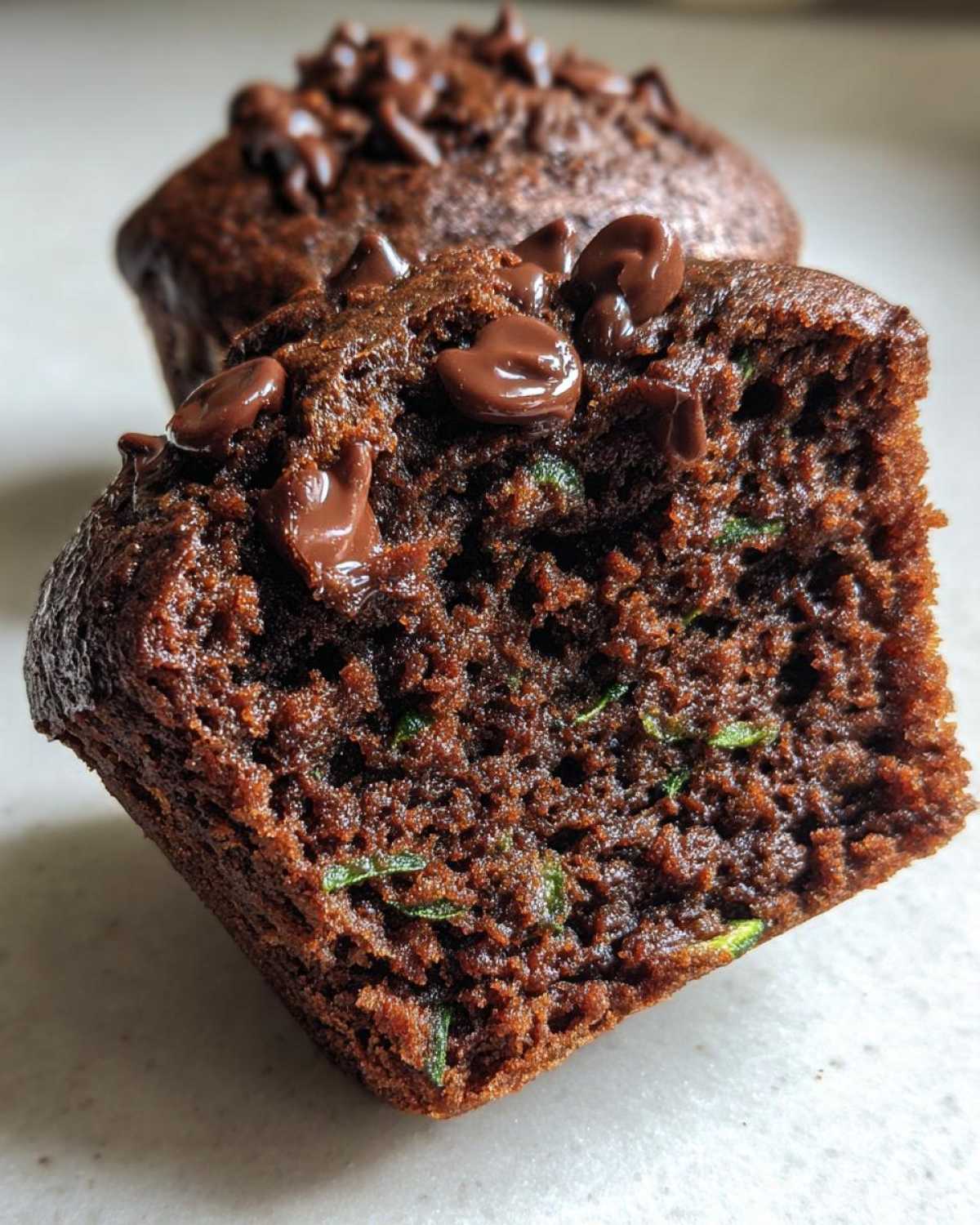 Double Chocolate Zucchini Muffins - detail 3
