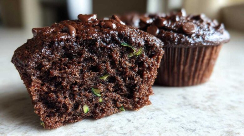Double Chocolate Zucchini Muffins