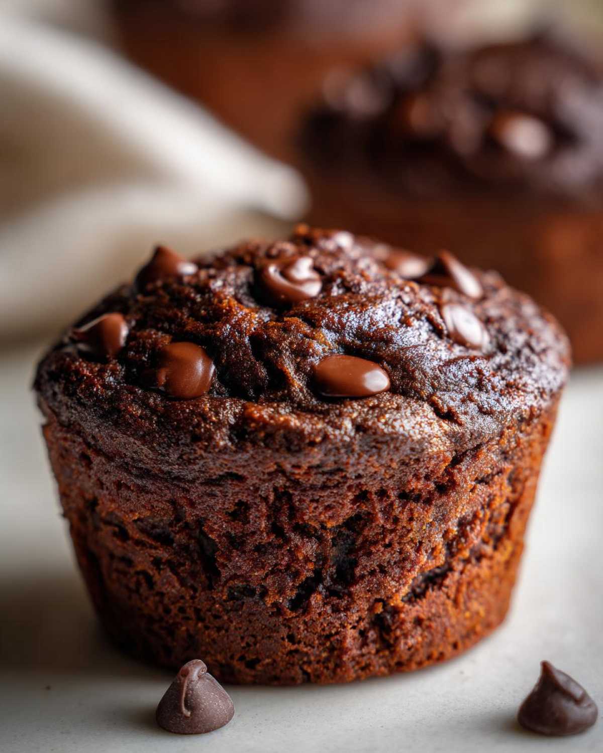Double chocolate chip muffins - detail 4