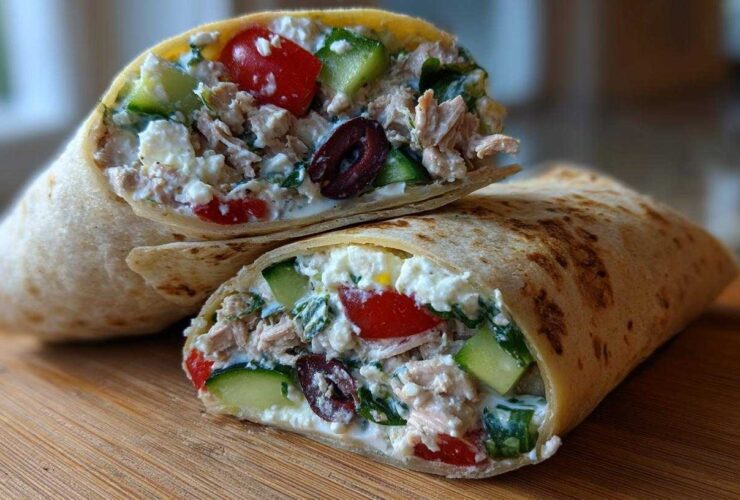Greek tuna wrap
