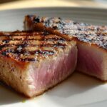 Grilled soy-ginger tuna steak