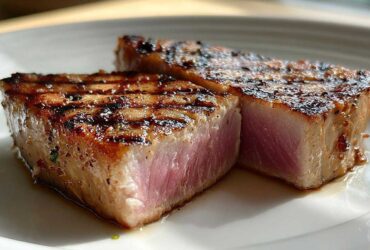 Grilled soy-ginger tuna steak