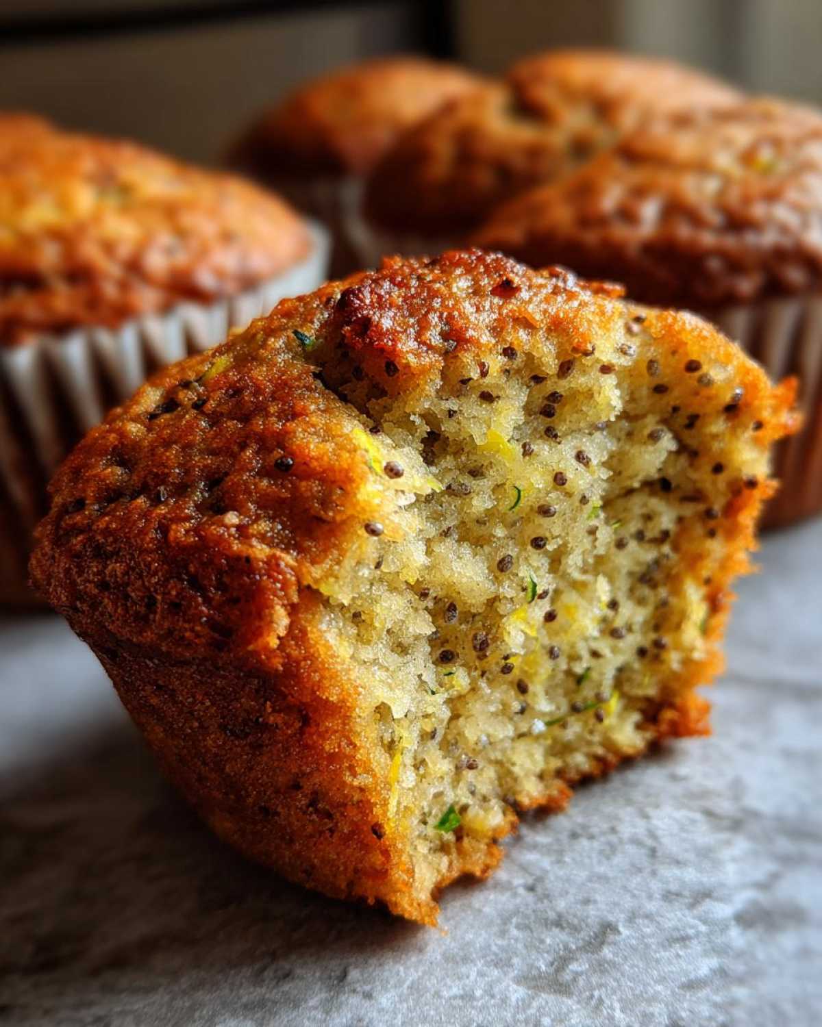 Lemon Poppy Seed Zucchini Muffins - detail 1