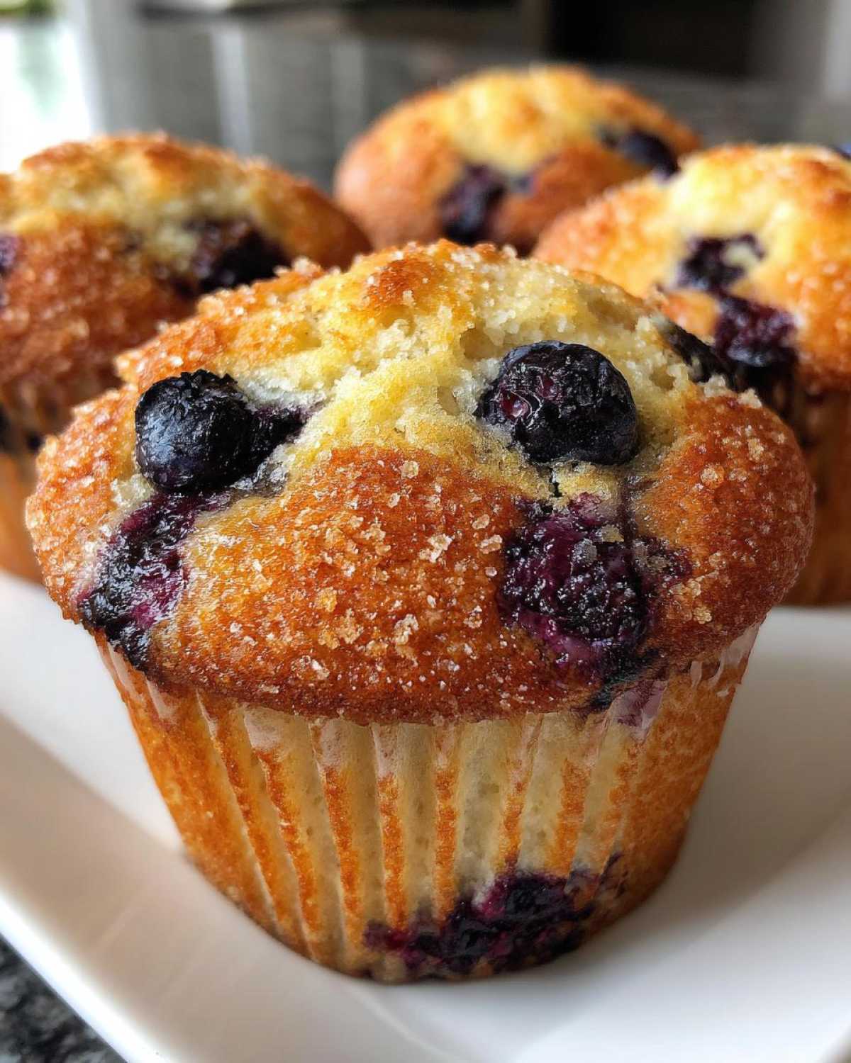 Lemon blueberry muffins - detail 2