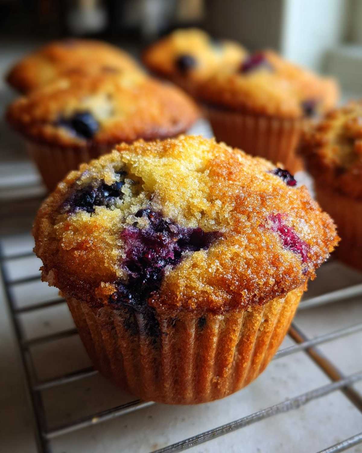 Lemon blueberry muffins - detail 4