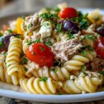 Mediterranean tuna pasta salad
