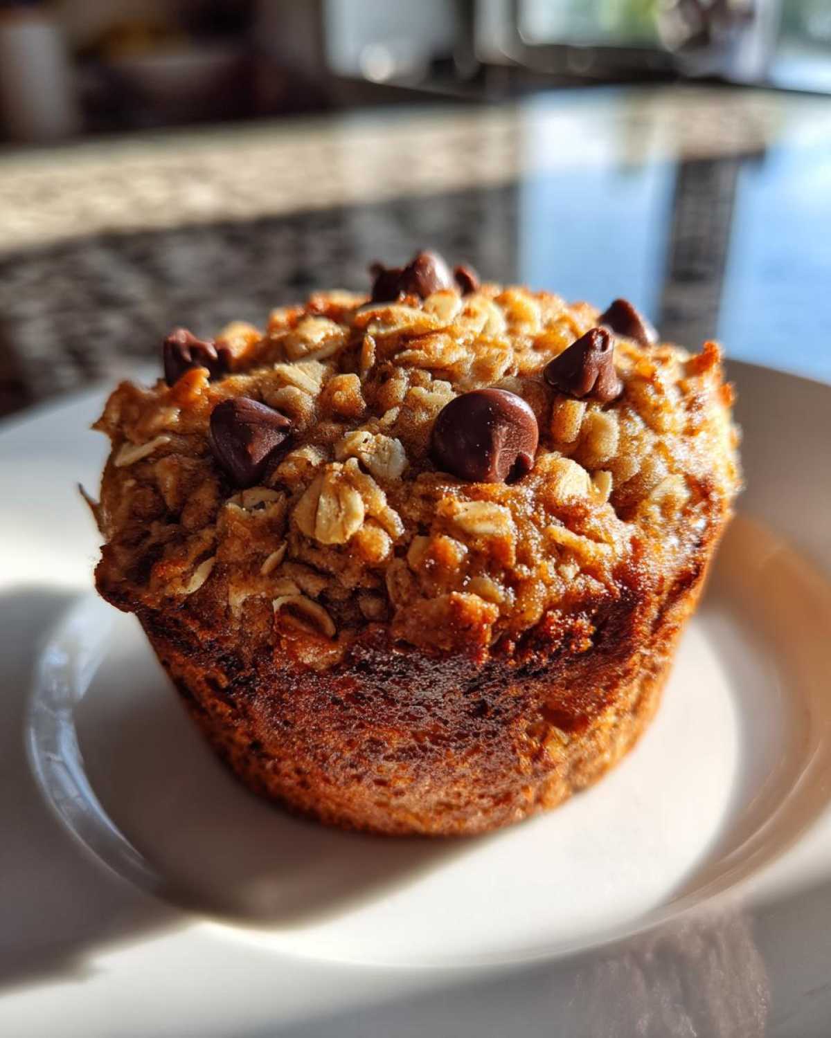 Oatmeal chocolate chip muffins - detail 1