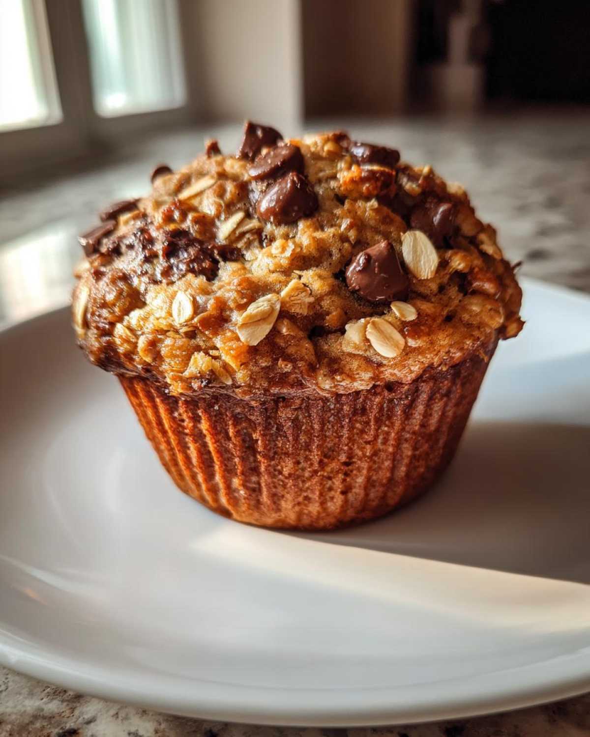 Oatmeal chocolate chip muffins - detail 2