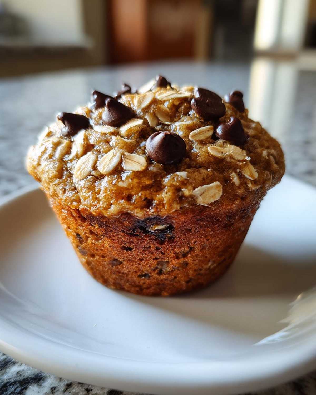 Oatmeal chocolate chip muffins - detail 3