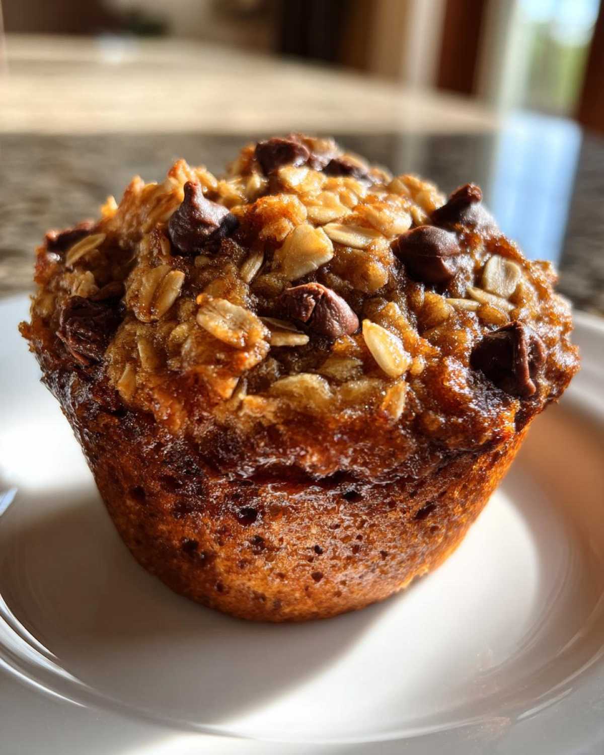 Oatmeal chocolate chip muffins - detail 4