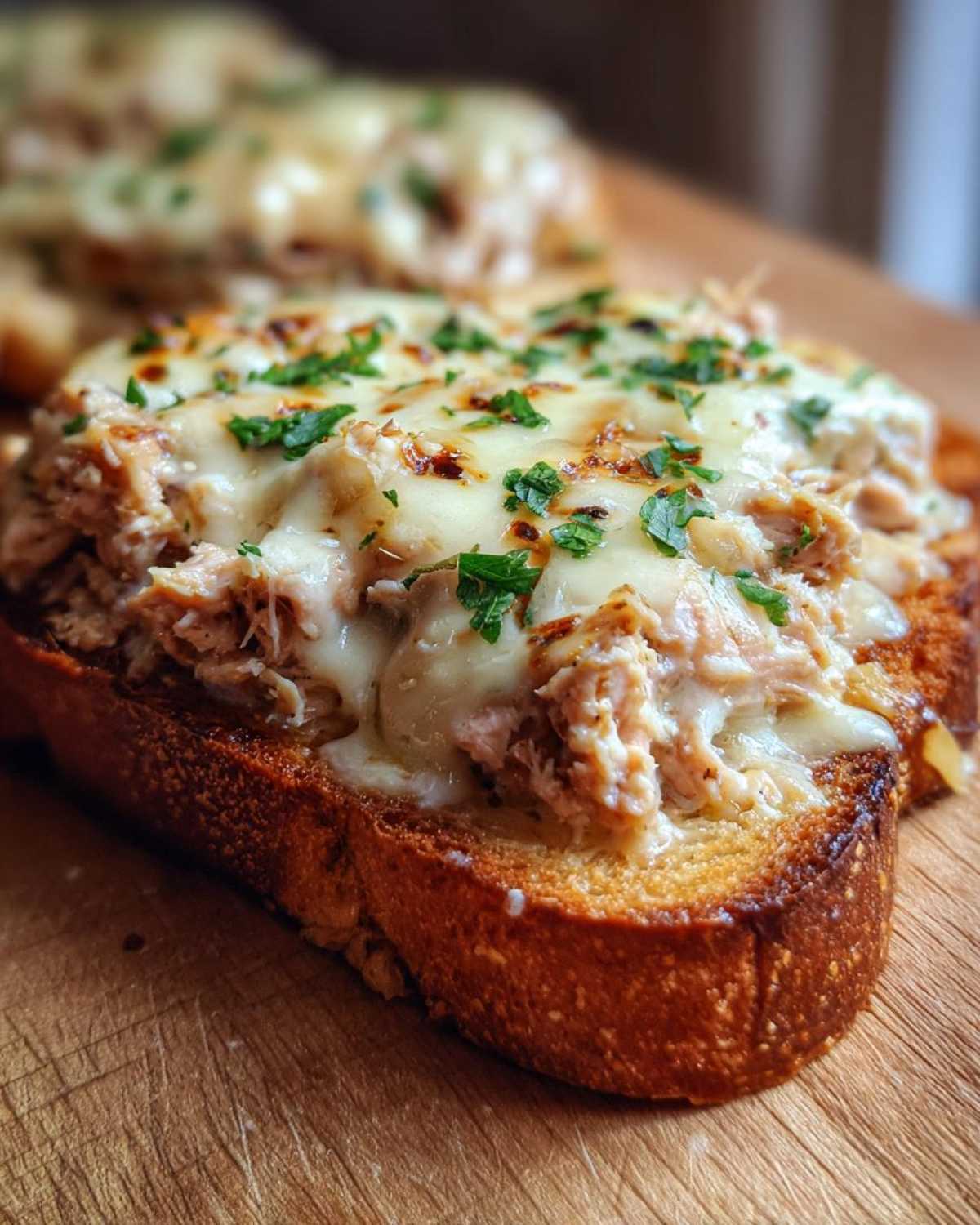 Open-faced tuna melt - detail 3