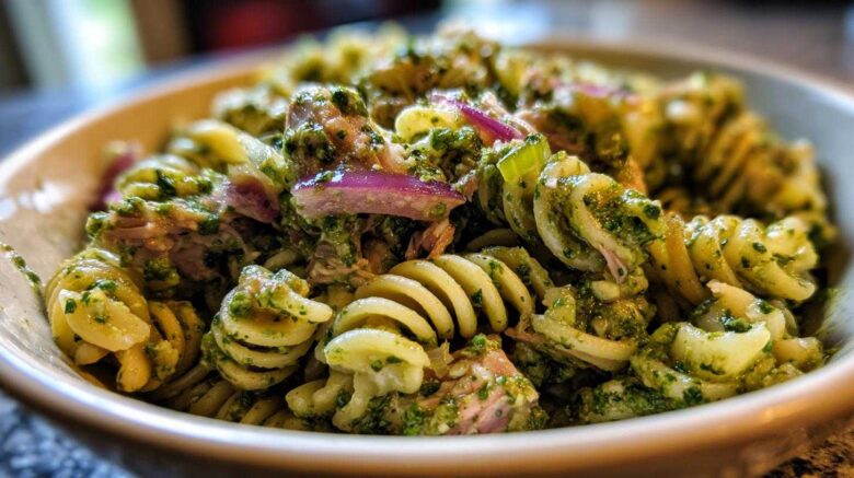 Pesto tuna pasta salad