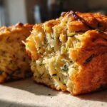 Savory zucchini cheese muffins