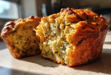 Savory zucchini cheese muffins