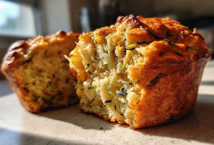 Savory zucchini cheese muffins