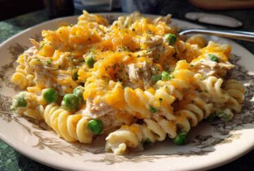 Slow cooker tuna noodle casserole