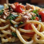 Tomato basil tuna pasta