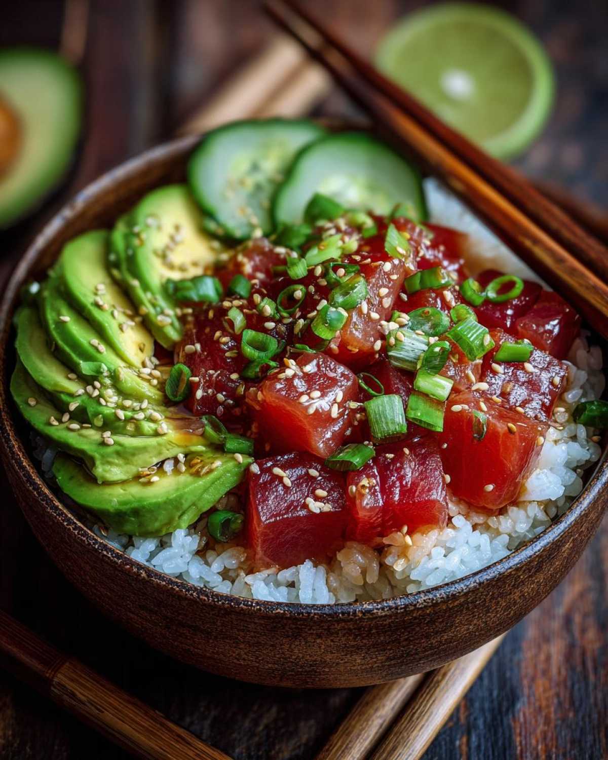 Tuna poke bowl - detail 2