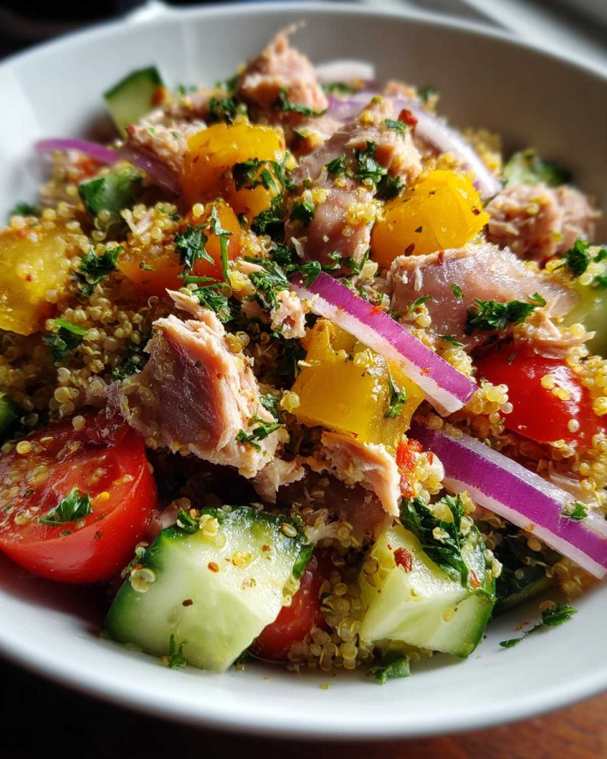 Tuna quinoa bowl - detail 1