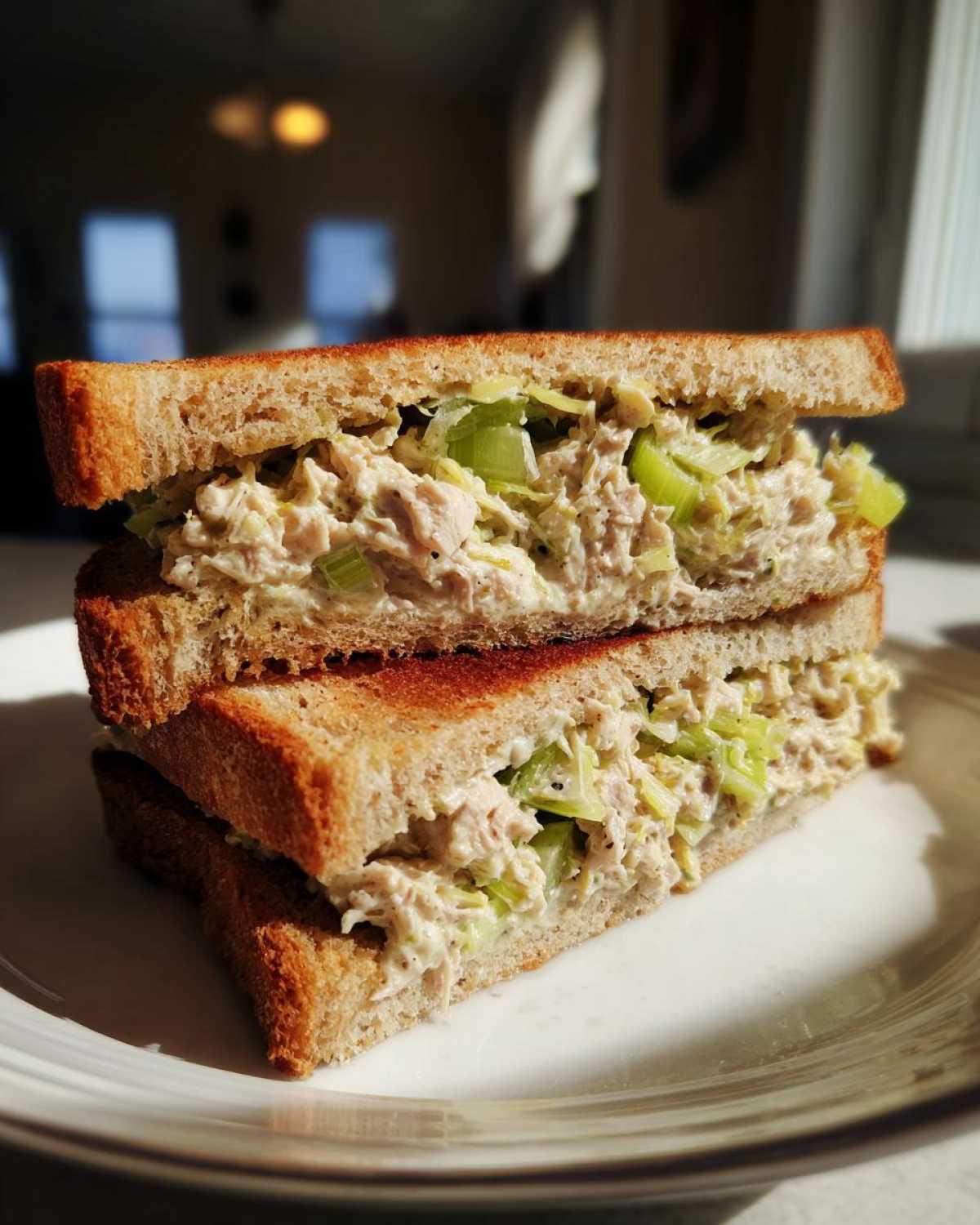 Tuna salad sandwich with celery - detail 1