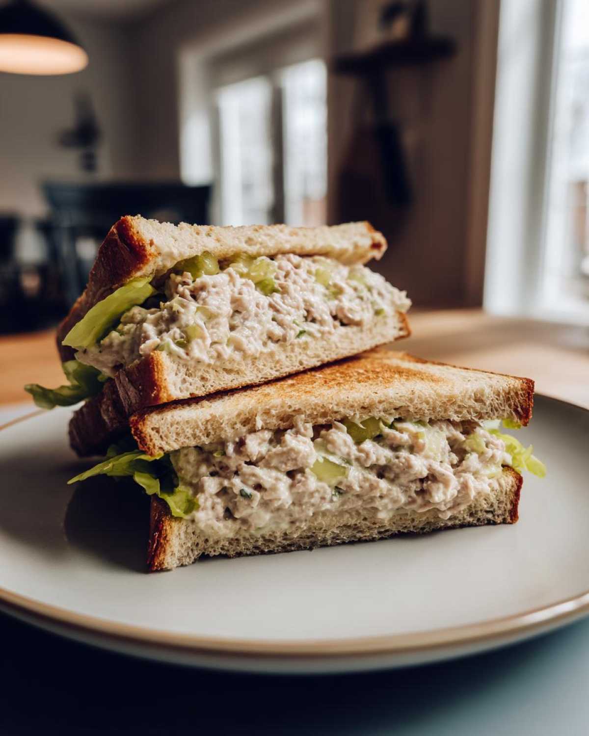 Tuna salad sandwich with celery - detail 3