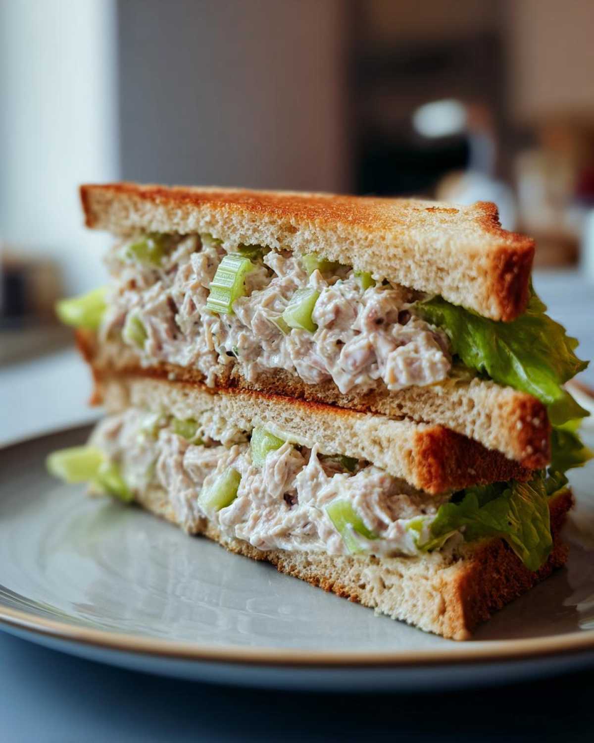 Tuna salad sandwich with celery - detail 4