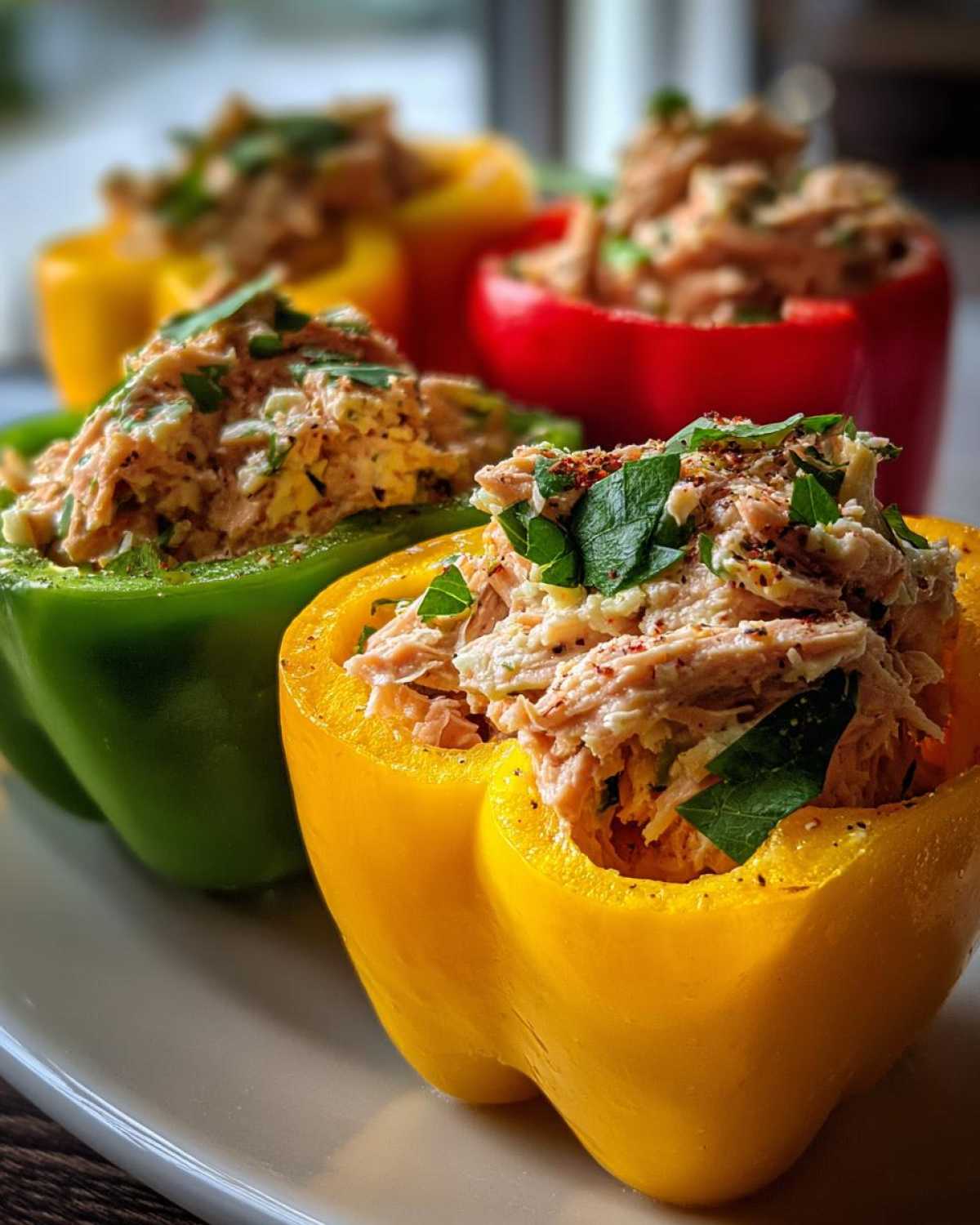 Tuna-stuffed bell peppers - detail 1