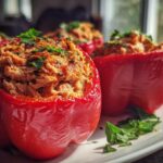 Tuna-stuffed bell peppers