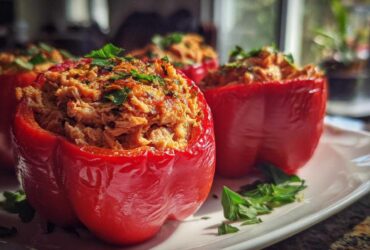 Tuna-stuffed bell peppers