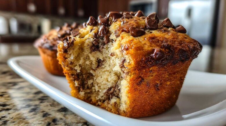 Vegan chocolate chip muffins
