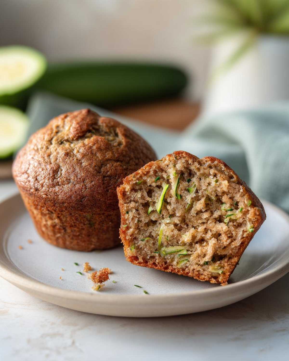 Vegan zucchini muffins - detail 2