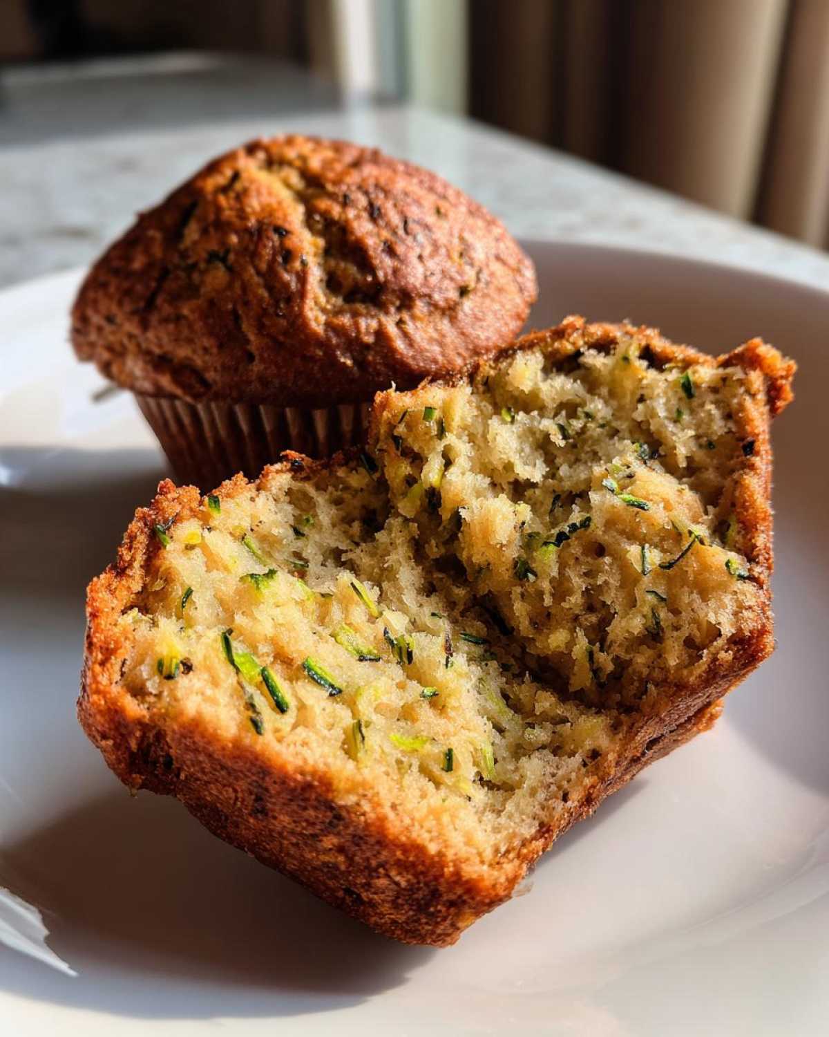 Vegan zucchini muffins - detail 3