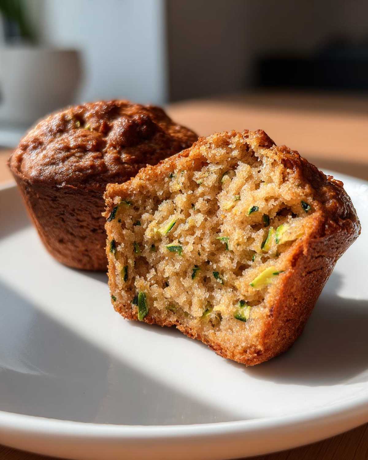 Vegan zucchini muffins - detail 4