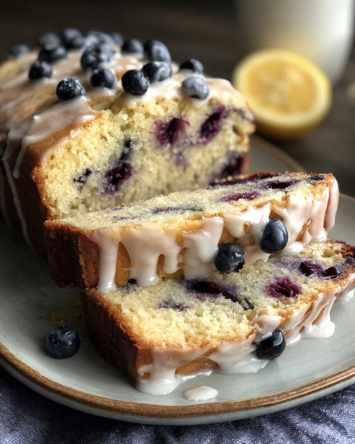 Blueberry Lemon Loaf Cake - detail 2