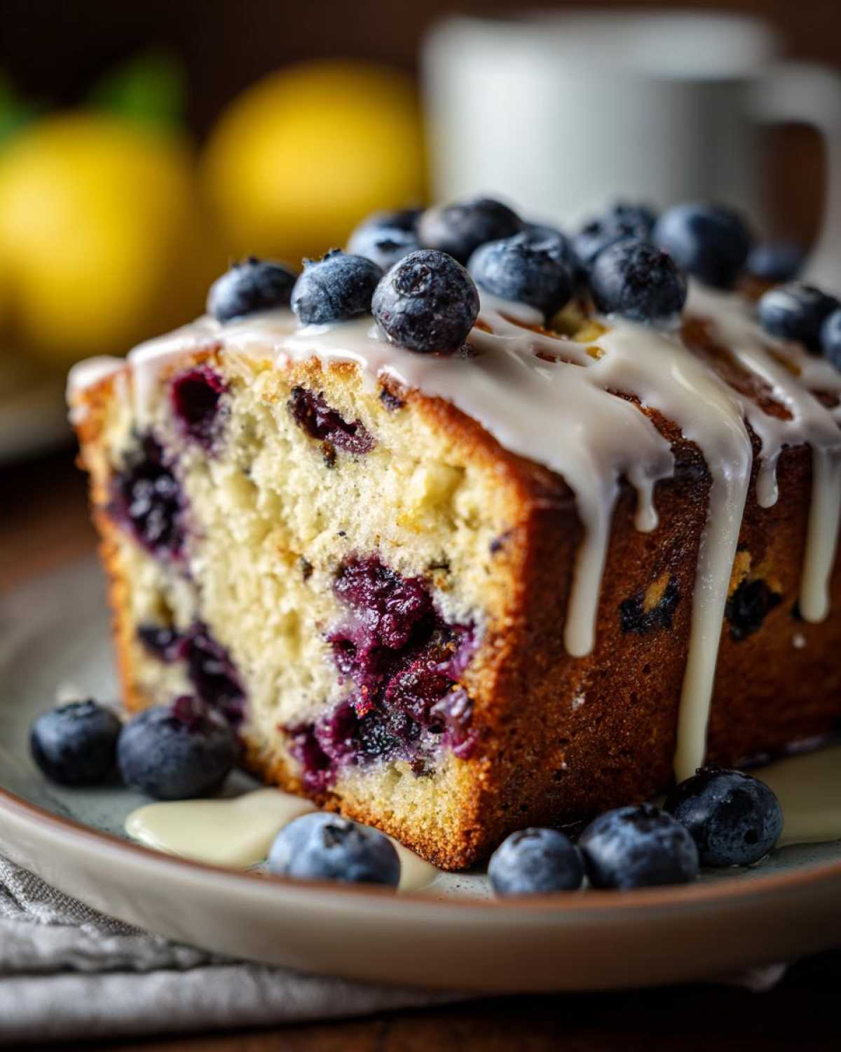 Blueberry Lemon Loaf Cake - detail 4