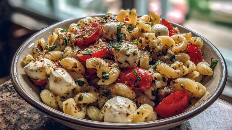 Caprese Pasta Salad with Fresh Mozzarella