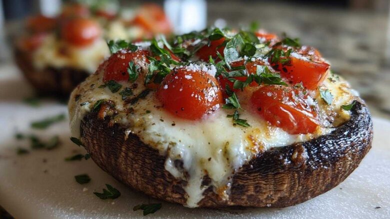 Caprese Stuffed Portobello Mushrooms