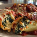 Cheesy Spinach Stuffed Shells